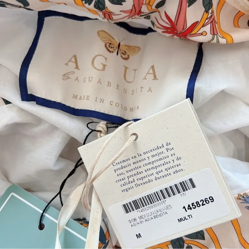 Agua by Agua Bendita Hortensia Pleated Floral Cotton Maxi Dress - Picture 8 of 13